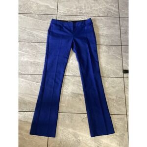 EXPRESS Columnist Pants Royal Blue Straight Leg Career Trousers Women Size 0R